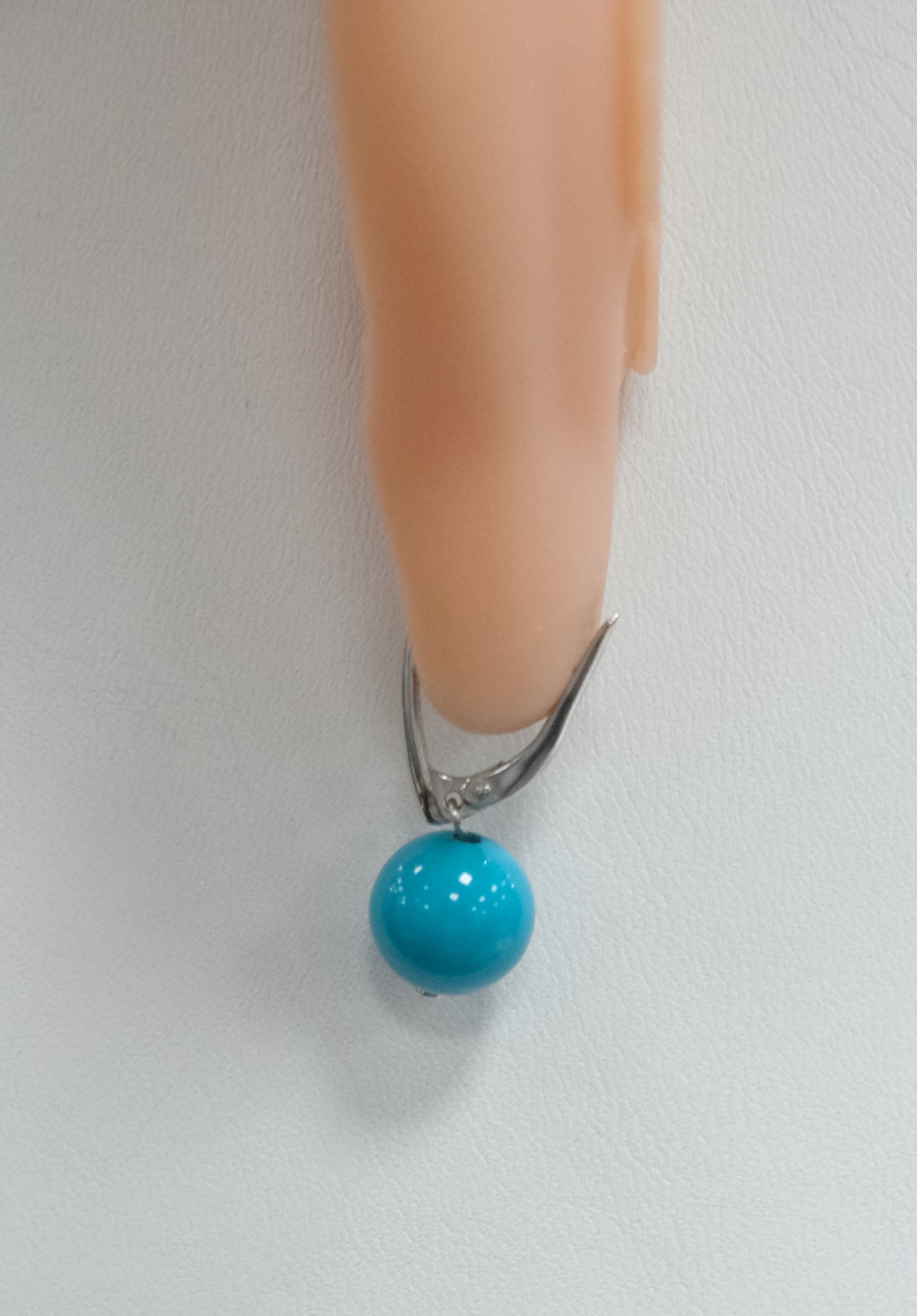 Серебряные серьги с бирюзой